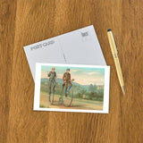 Postcard: Two Men on Penny Farthings