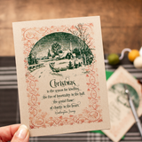 Christmas Card: Wahington Irving Quote