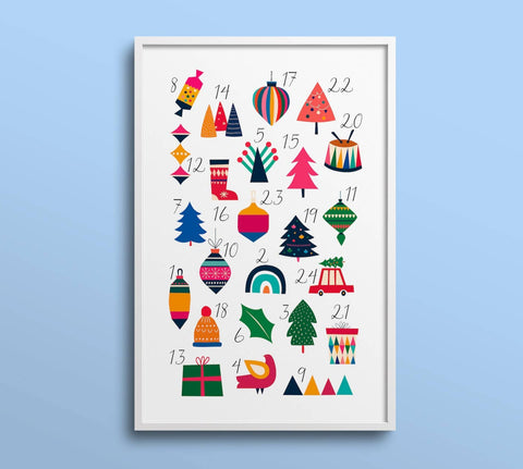 Advent Calendar Paint-By-Number Kit
