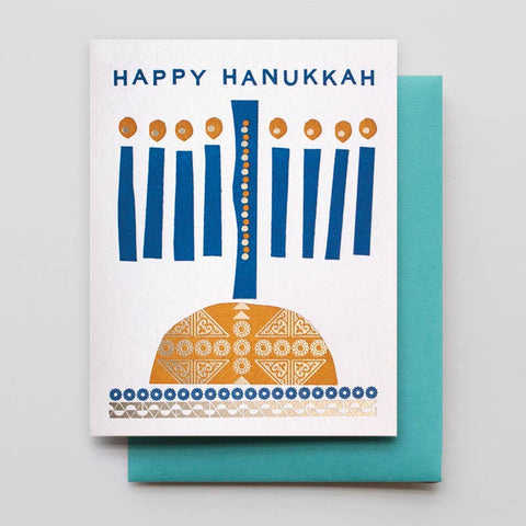 Hanukkah Card, Letterpress & Foil Printed