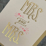 Wedding Card: Mrs. and  Mrs., Letterpress