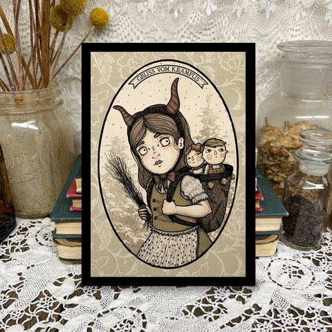 The Orphans of Dudleytown Art Print: Krampus Orphan