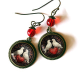 Love Bird Doves Earrings, Handmade in Detroit