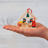 German Christmas Ornament: Christmas Cottage Santa