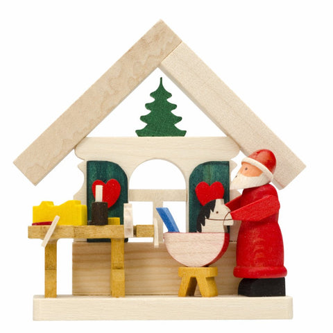 German Christmas Ornament: Santa in His Workshop