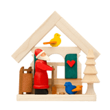 German Christmas Ornament: Christmas Cottage Santa
