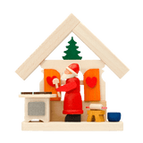German Christmas Ornament: Christmas Cottage Santa