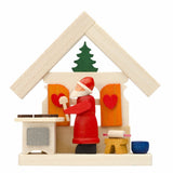 German Christmas Ornament: Christmas Cottage Santa