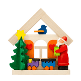 German Christmas Ornament: Christmas Cottage Santa
