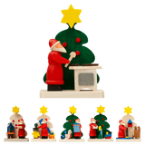 German Christmas Ornament: Santa & Christmas Tree Scenes