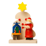German Christmas Ornament: Santa & Christmas Tree Scenes