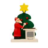 German Christmas Ornament: Santa & Christmas Tree Scenes