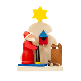 German Christmas Ornament: Santa & Christmas Tree Scenes