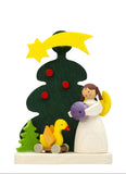 German Christmas Ornament: Angel & Christmas Tree Scenes