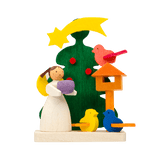 German Christmas Ornament: Angel & Christmas Tree Scenes