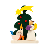 German Christmas Ornament: Angel & Christmas Tree Scenes