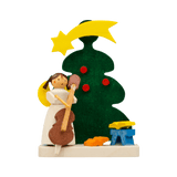 German Christmas Ornament: Angel & Christmas Tree Scenes