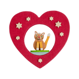 German Christmas Ornament: Cat in Heart