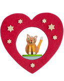 German Christmas Ornament: Cat in Heart