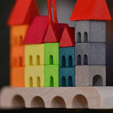 German Christmas Ornament: Bridge with Houses