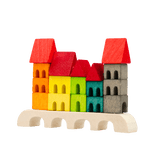 German Christmas Ornament: Bridge with Houses