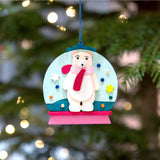 German Christmas Ornament: Snow Globe with Polar Bear