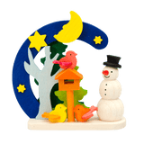 German Christmas Ornaments: Winter Arches with Snowman Scenes