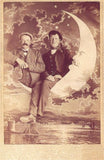 Postcard: Two Men & a Paper Moon