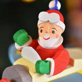 German Christmas Ornament: Prop Plane Santa