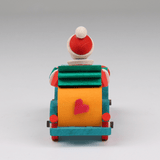 German Christmas Ornament: Old Time Automobile Santa