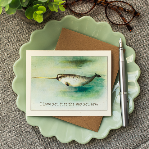 Valentine Card: Narwhal Love