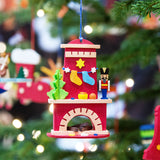 German Christmas Ornament: Fireplace with Nutcracker
