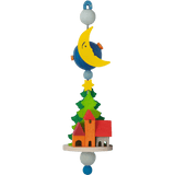 German Christmas Ornament: Winter Scene Spindle