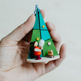 German Christmas Ornament: Winter Trees with Kids