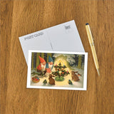 Postcard: Elves at Christmas Tree