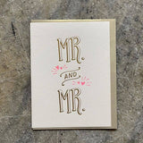 Wedding Card: Mr. and Mr., Letterpress