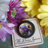 Spring Pansies Brooch, Handmade in Detroit