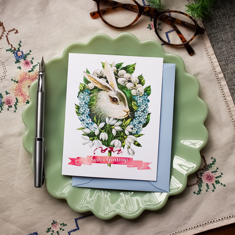 Easter Card: Bunny with Easter Greetings