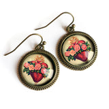 Immaculate Heart of Mary Earrings, Handmade in Detroit