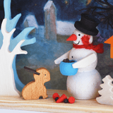 German Matchbox Scene: Snowman