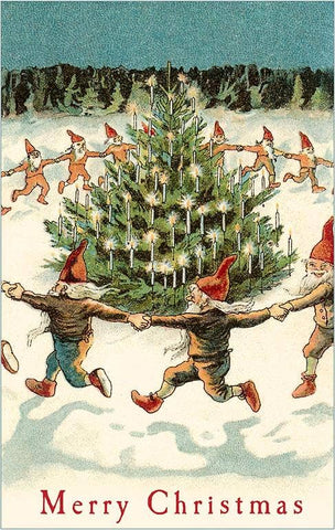Postcard: Elves Dancing Around Tree