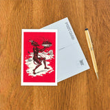 Postcard: Krampus Serving Steaming Apples