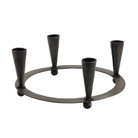 Hand Forged 4-Taper Candle Ring (Perfect for Advent Rings)