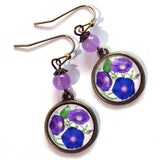 Morning Glory Earrings, Handmade in Detroit