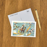Postcard: Cats Water Skiing