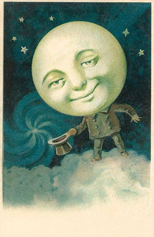 Postcard: Benevolently Smiling Moon