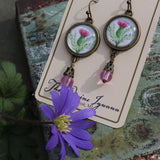 Scottish Thistle Shamrock Earrings, Handmade in Detroit