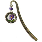 Purple Pansy Book Hook