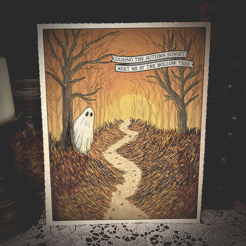 Midnight Conjurer Art Print: Autumn Ghost