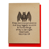 Hallowe'en Card: Black Bat